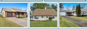 Spotlight: Willingboro, NJ — A Township Built to Last 2 Triptych showing common Willingboro single-family homes: Ranch, Cape Cod, and L-Ranch.