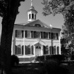 Historic Burlington County courthouse symbolizing women in government and political leadership in Burlington County New Jersey